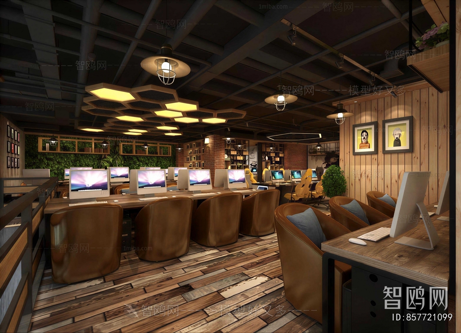 Industrial Style Internet Cafe