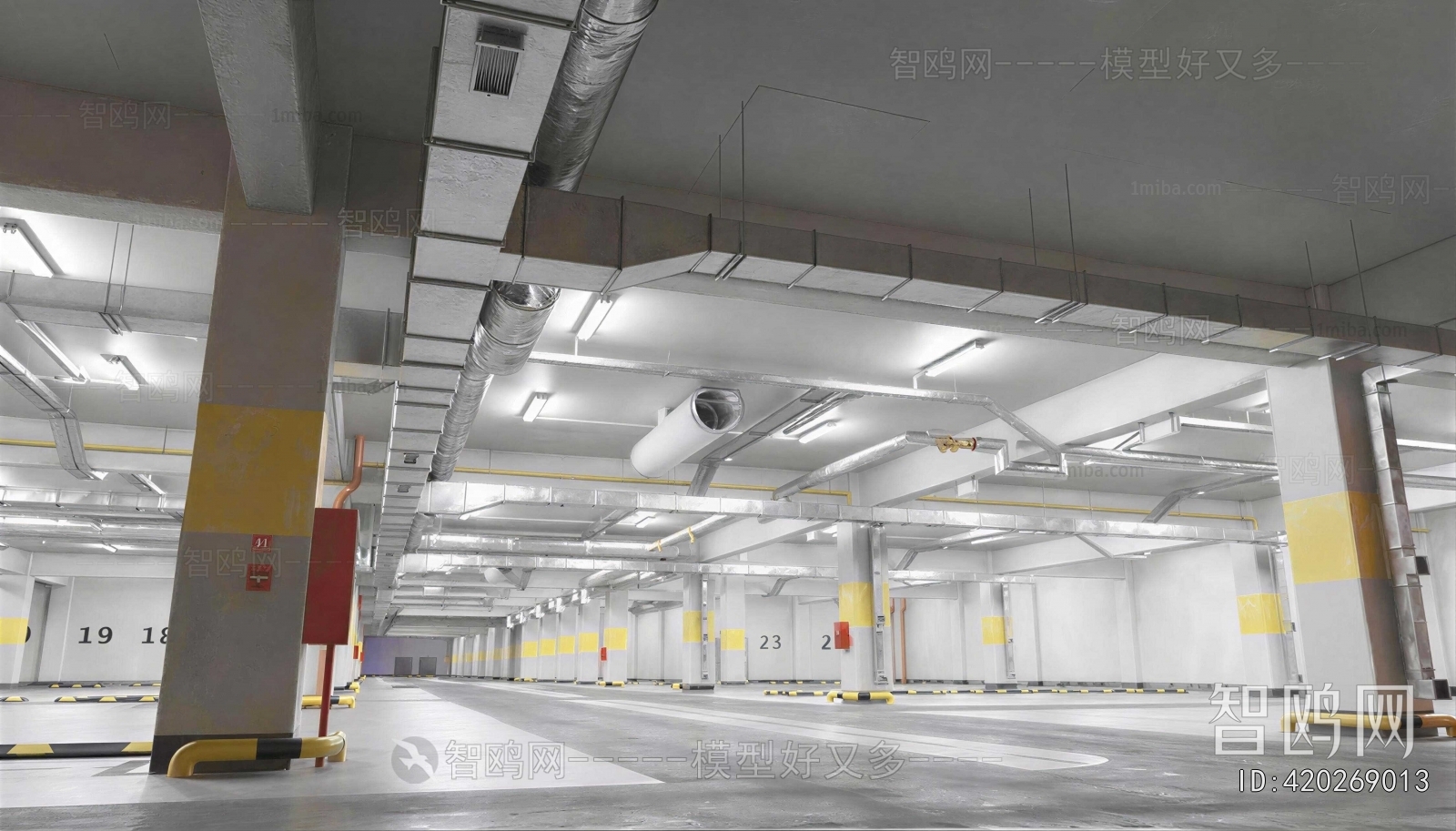Modern Underground Parking Lot