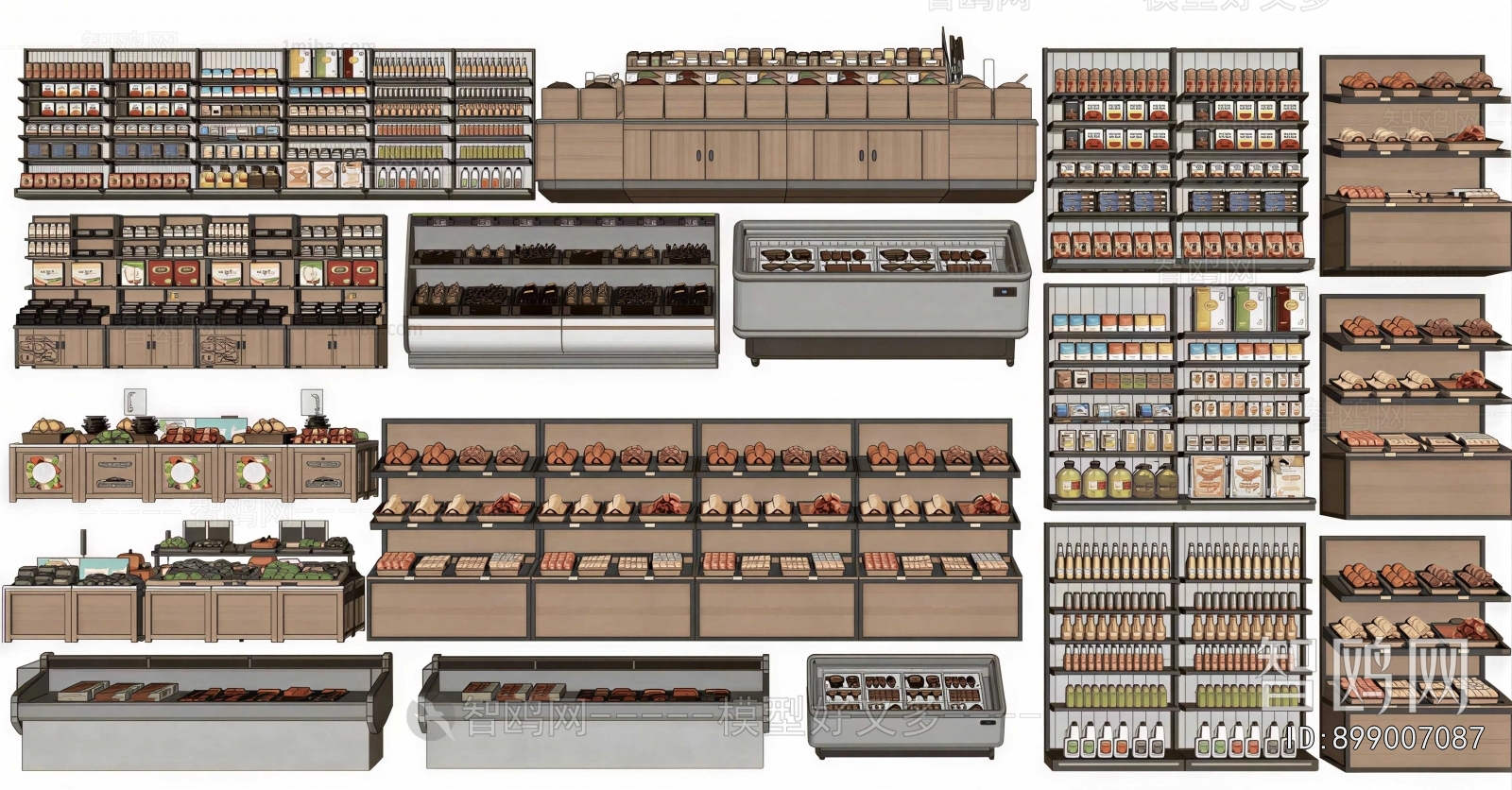 Modern Supermarket Shelf