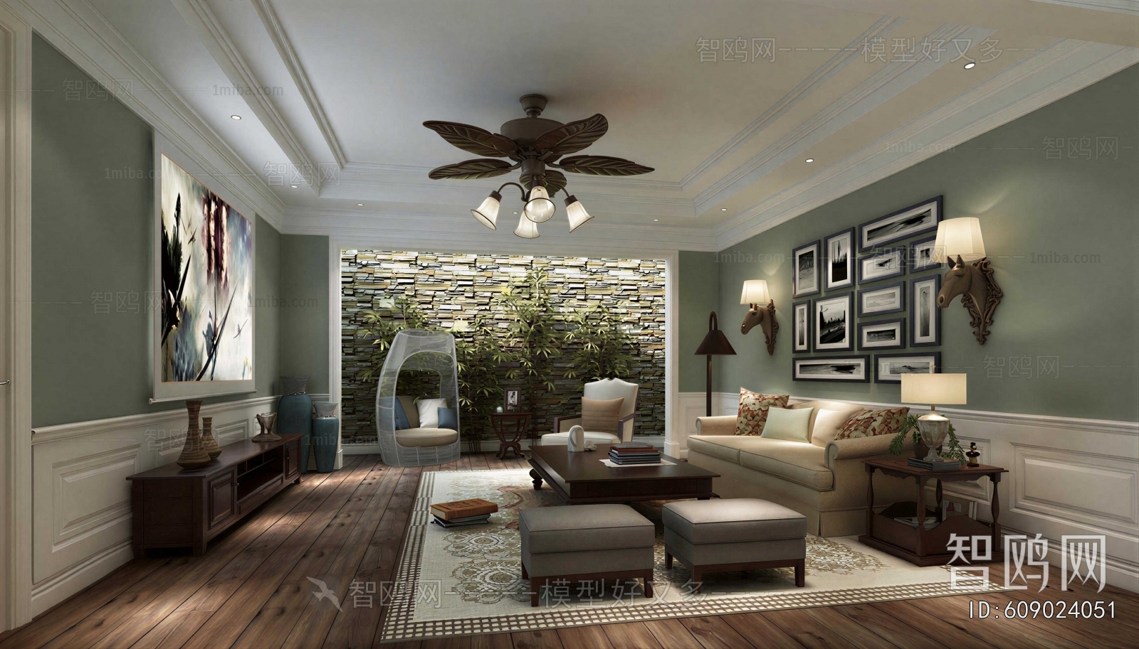 American Style A Living Room