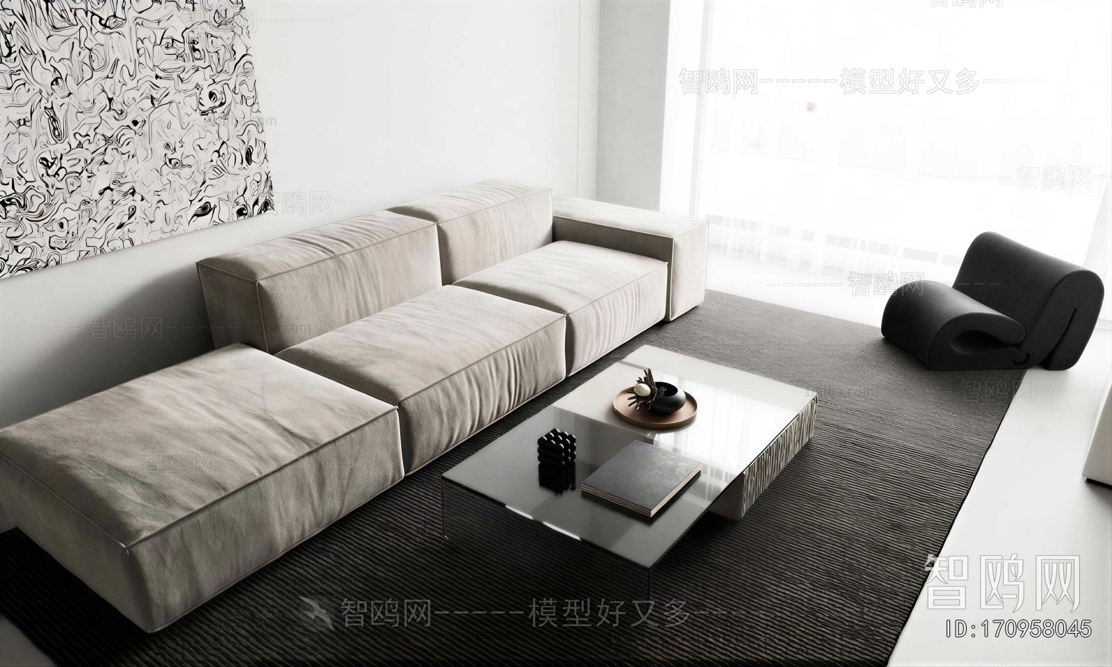 Modern Three-seat Sofa