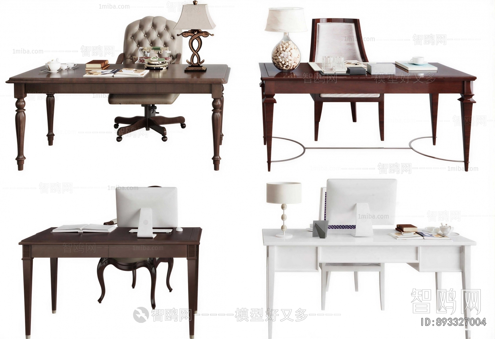 American Style Computer Desk And Chair
