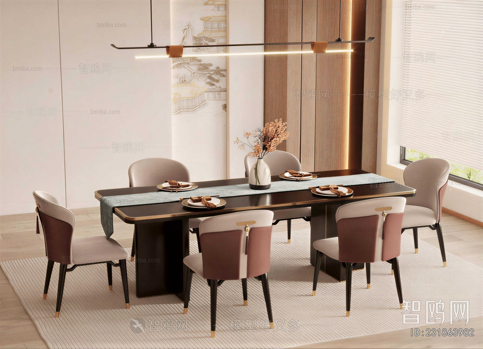 New Chinese Style Dining Table And Chairs