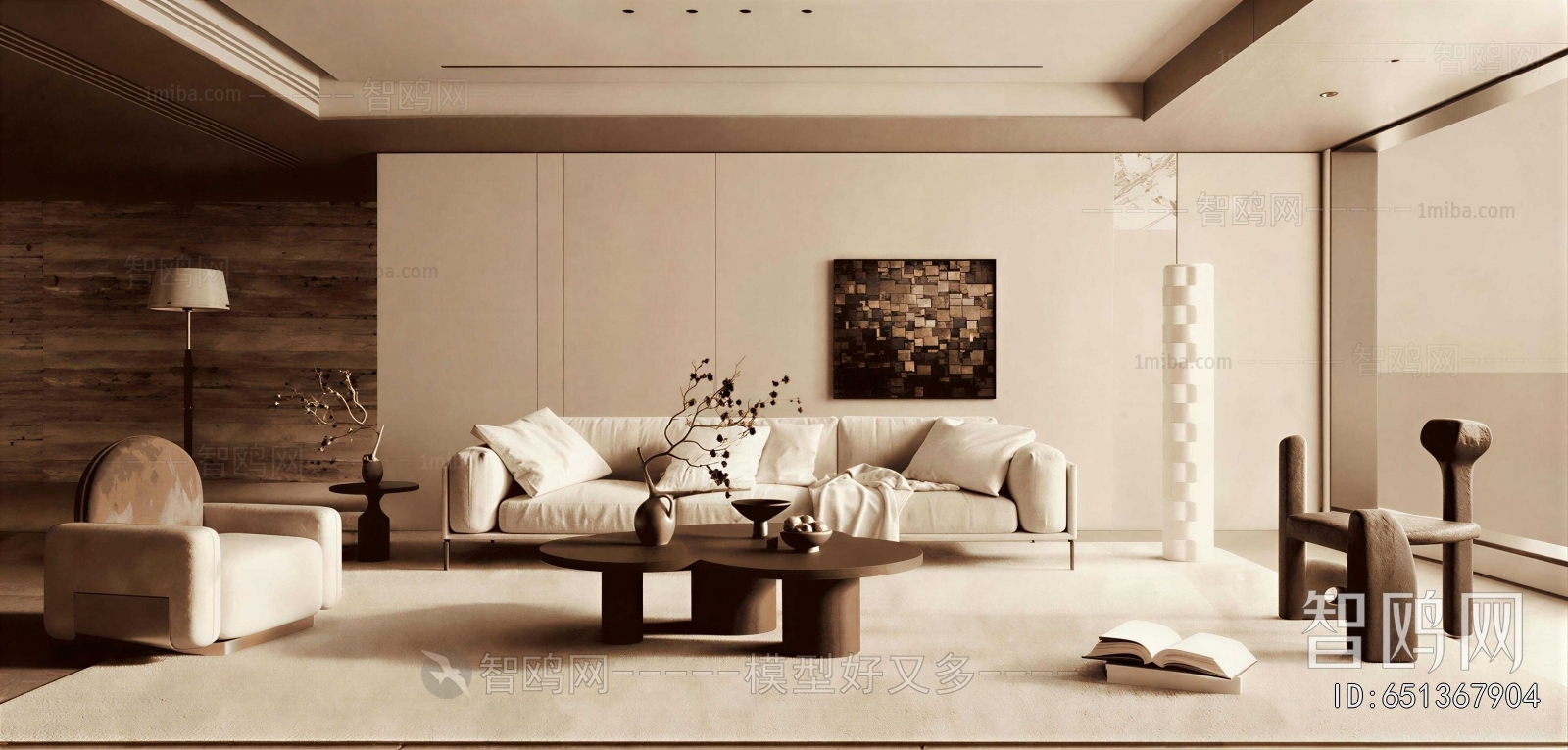 Wabi-sabi Style A Living Room