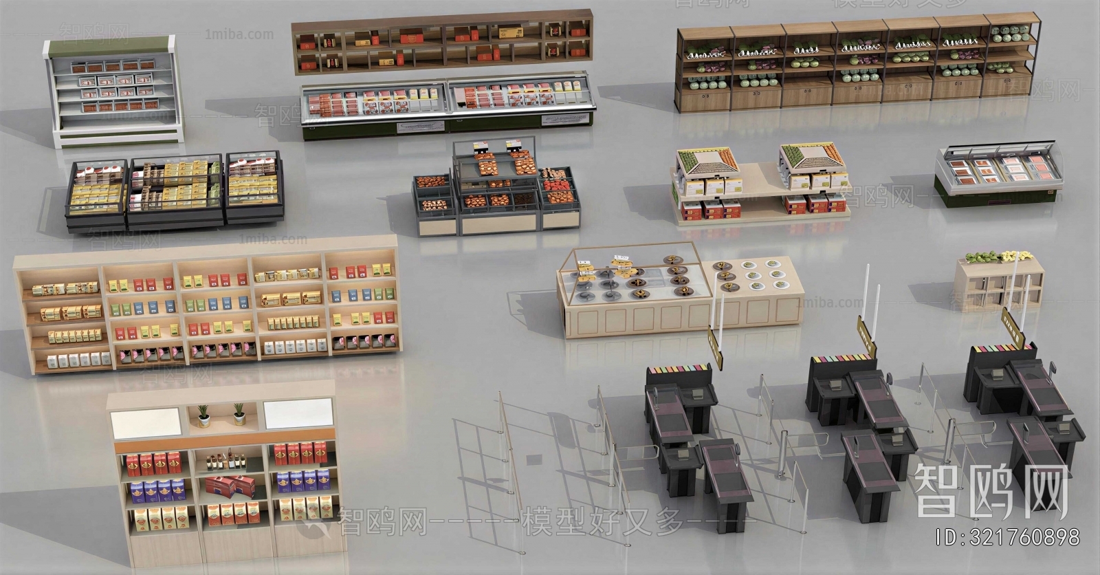 Modern Supermarket Shelf