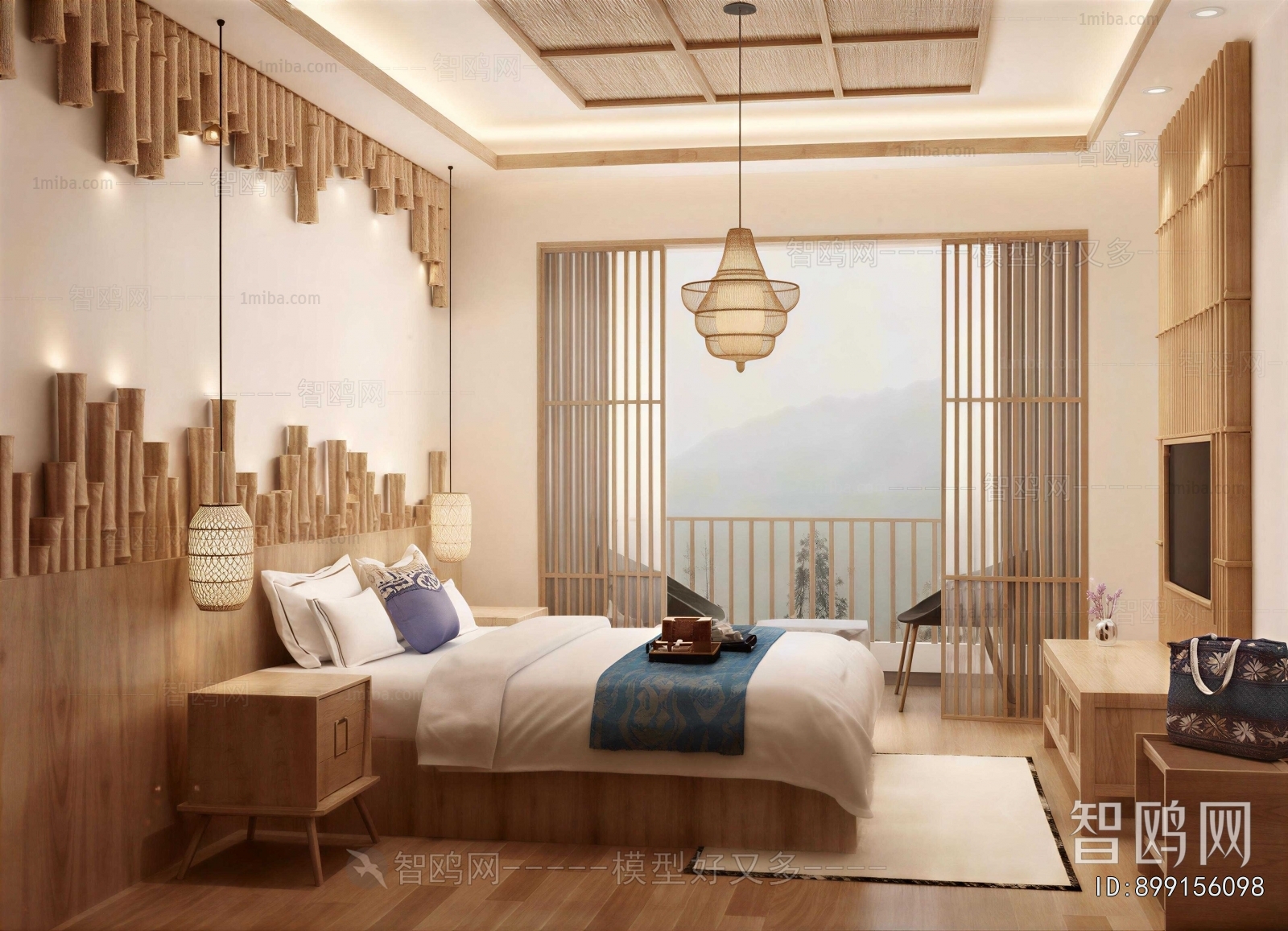 New Chinese Style Bedroom
