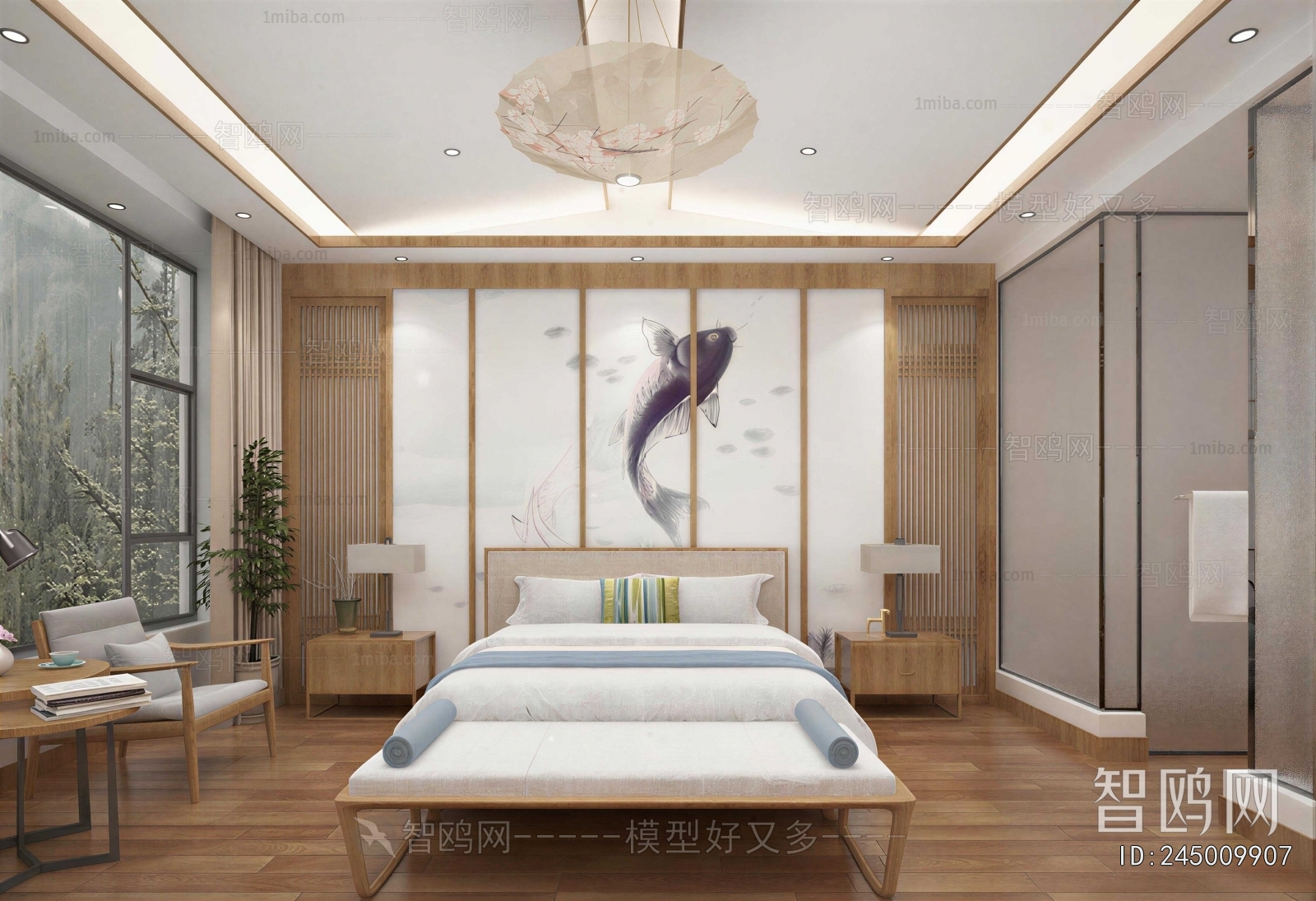 New Chinese Style Bedroom