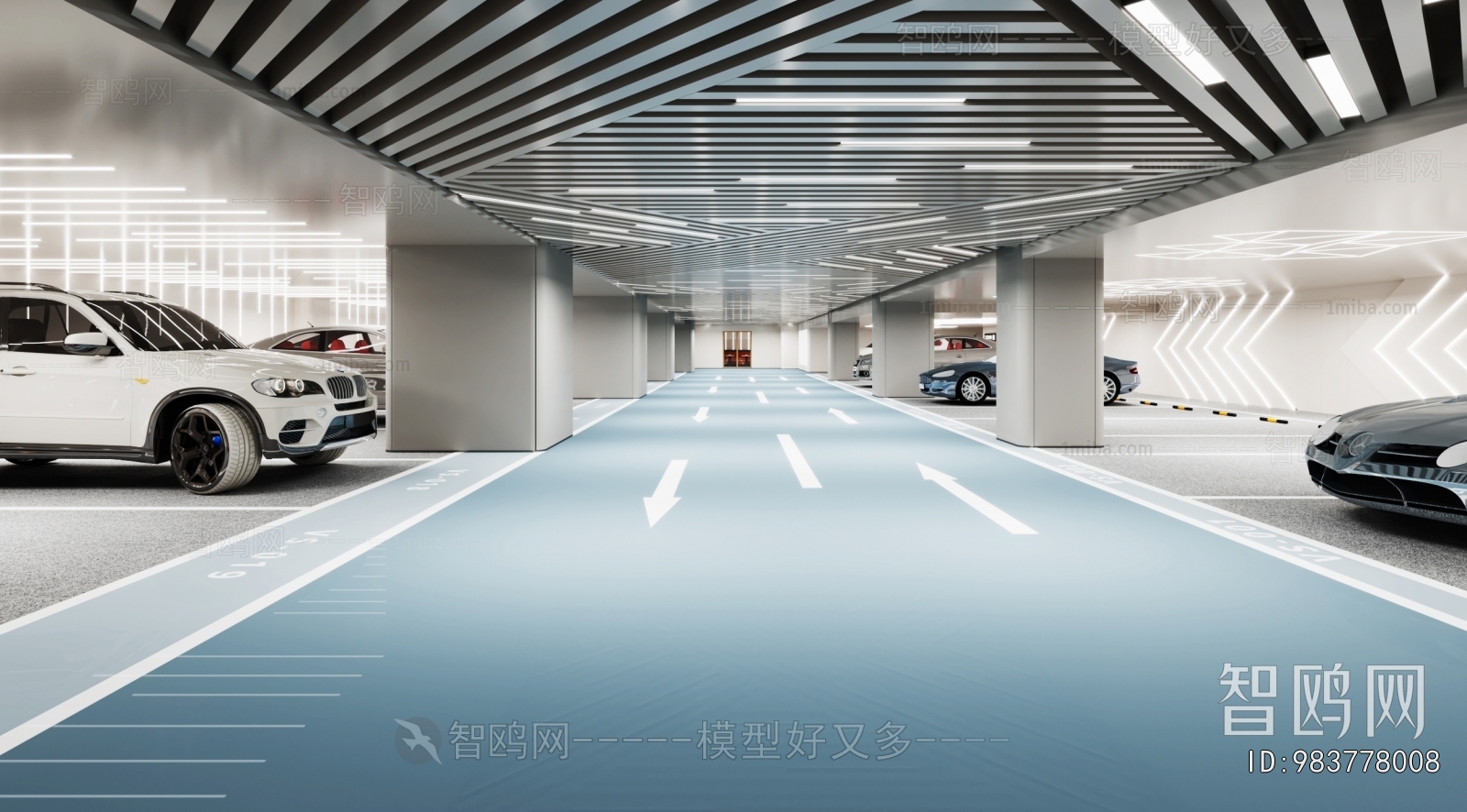 Modern Underground Parking Lot