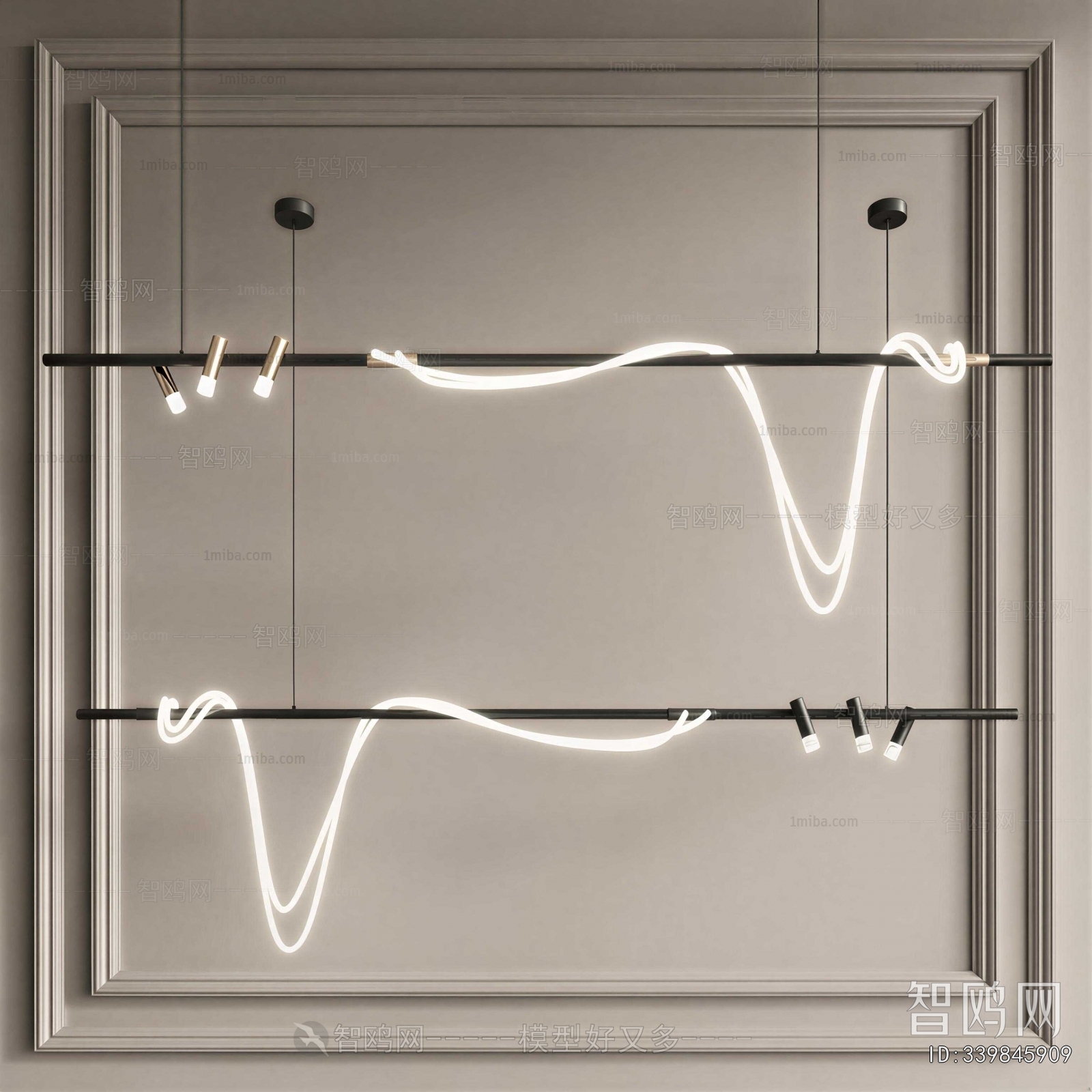 Modern Long Chandelier