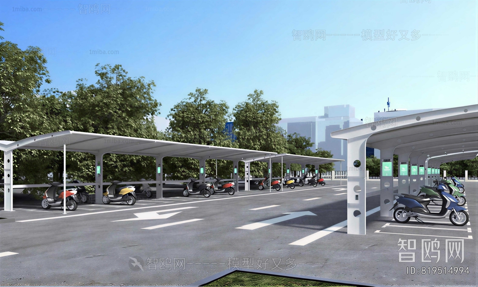 Modern Outdoor Parking Lot