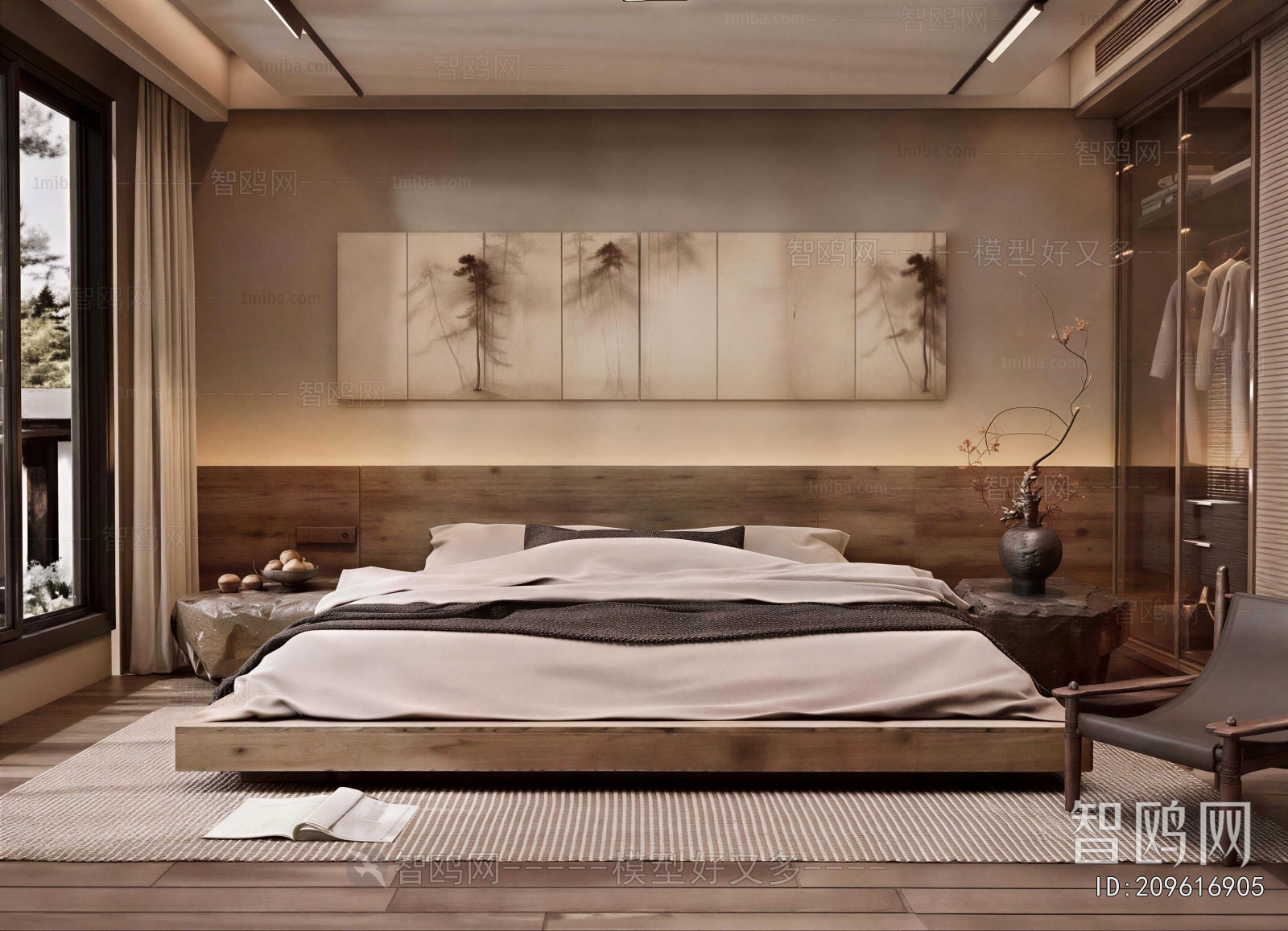 Wabi-sabi Style Bedroom