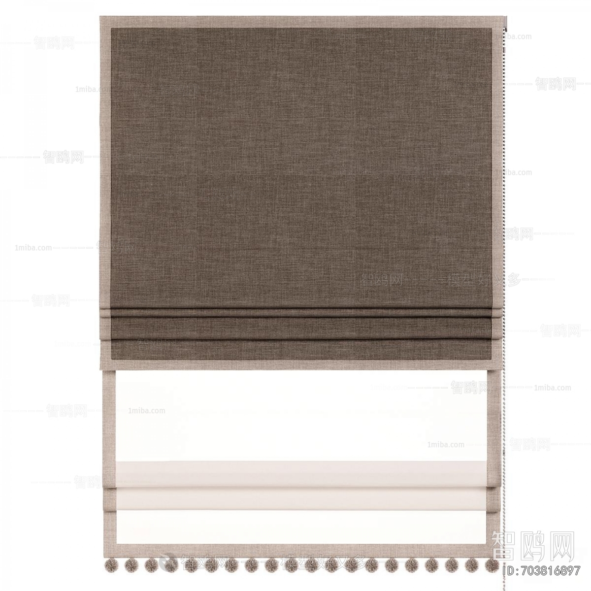 New Chinese Style Roman Curtain