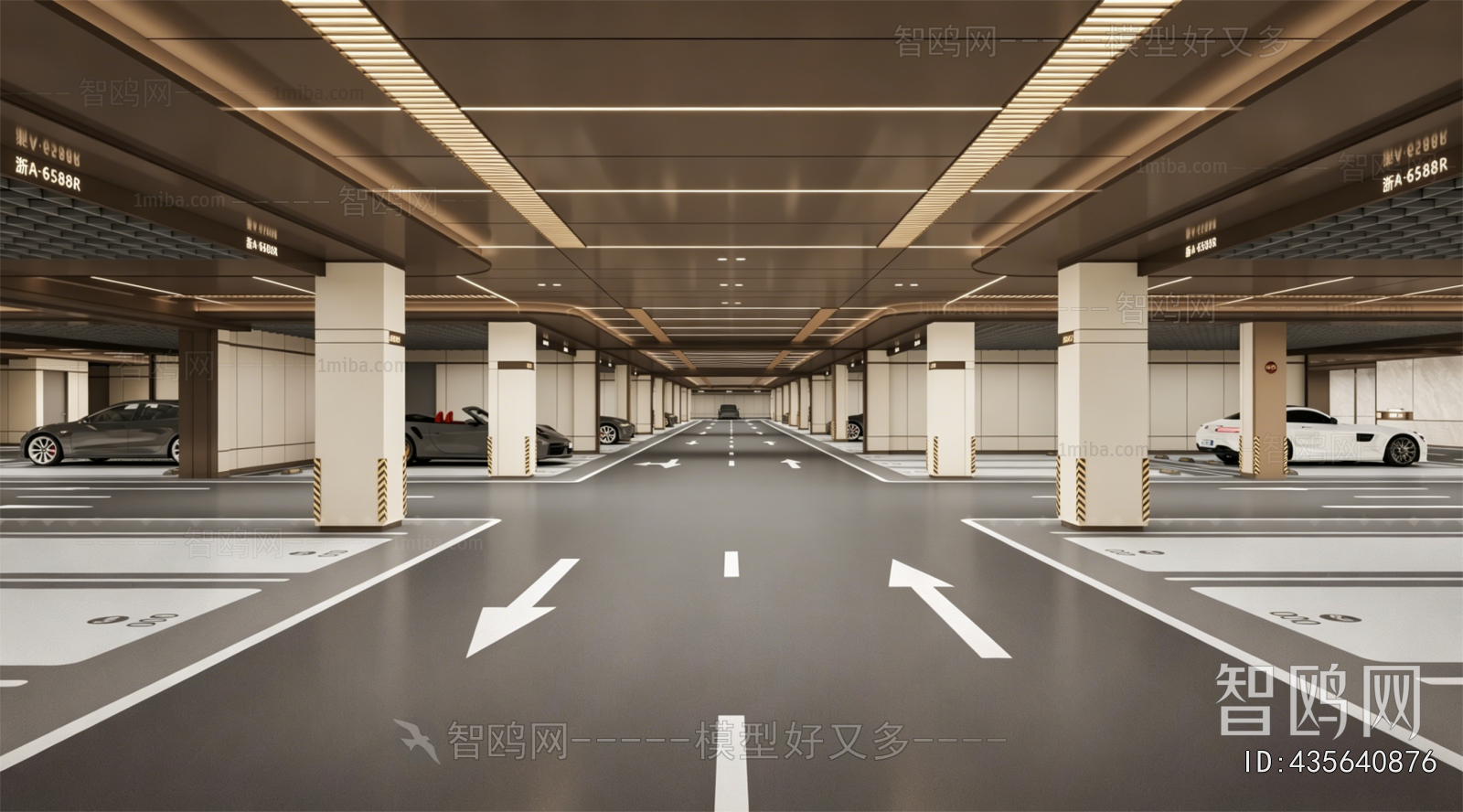 Modern Underground Parking Lot