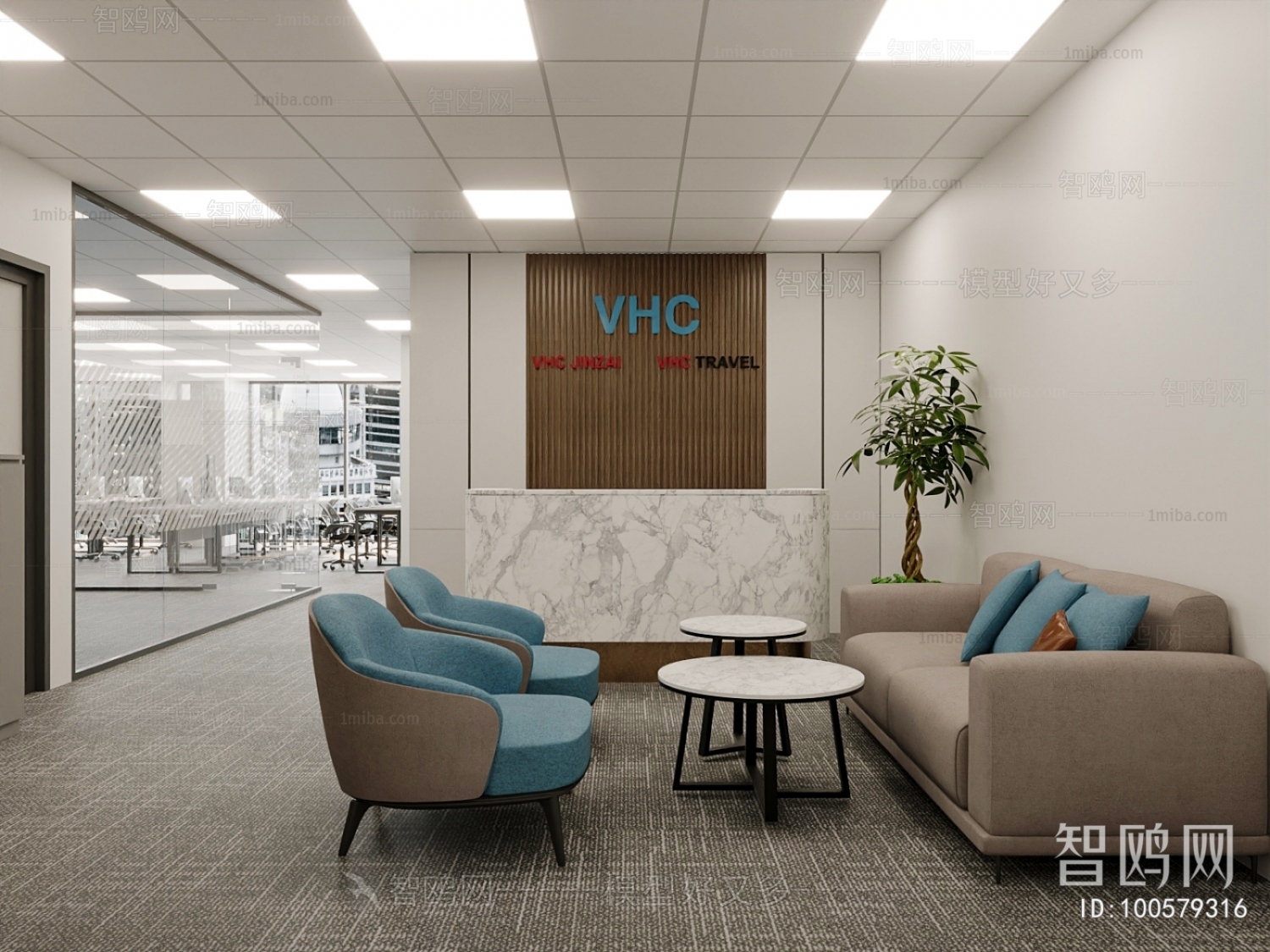Modern Office Living Room