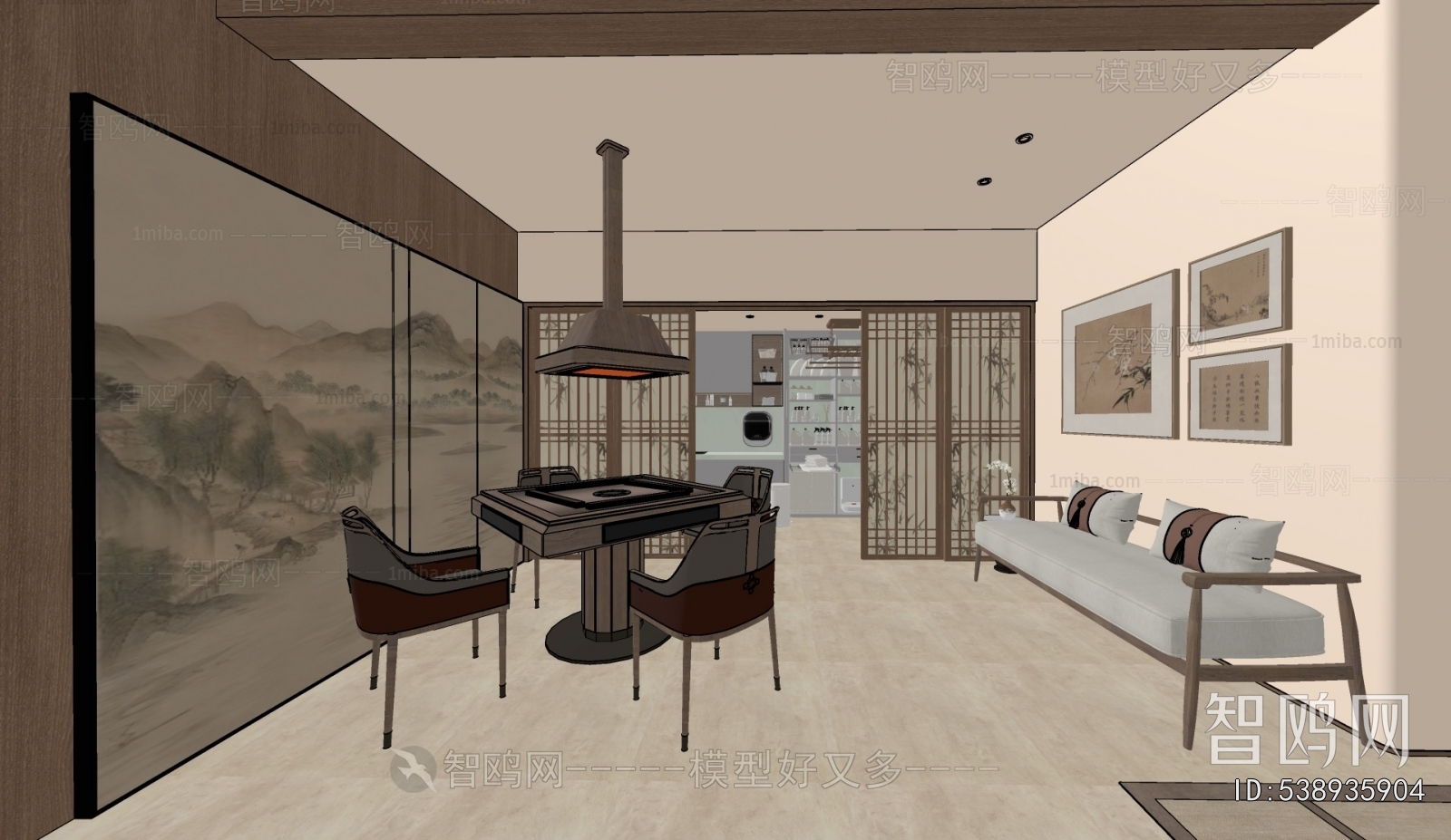 New Chinese Style Dining Room