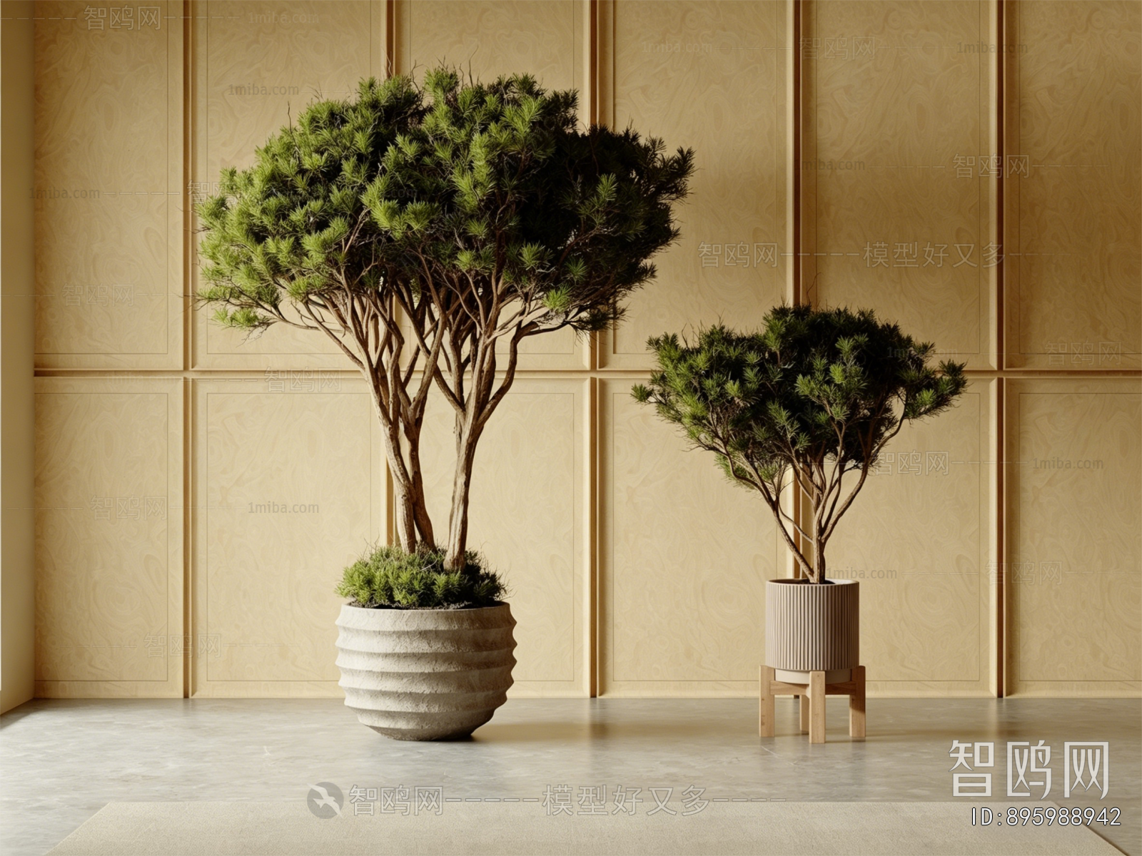 Modern Ground Green Plant Potted Plants