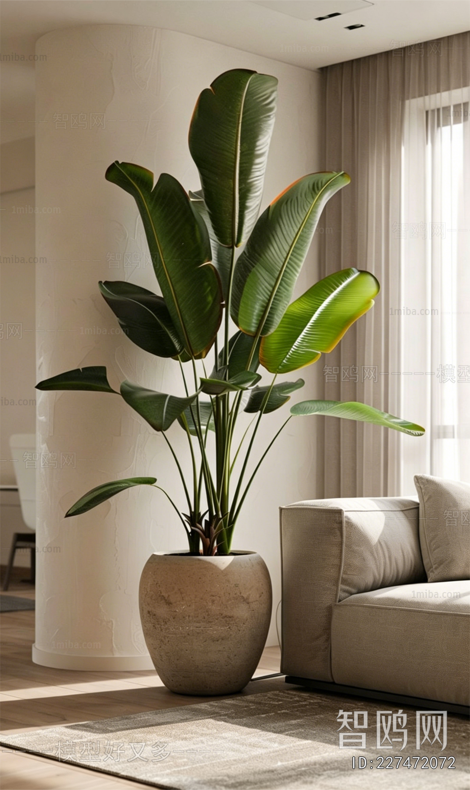Modern Ground Green Plant Potted Plants