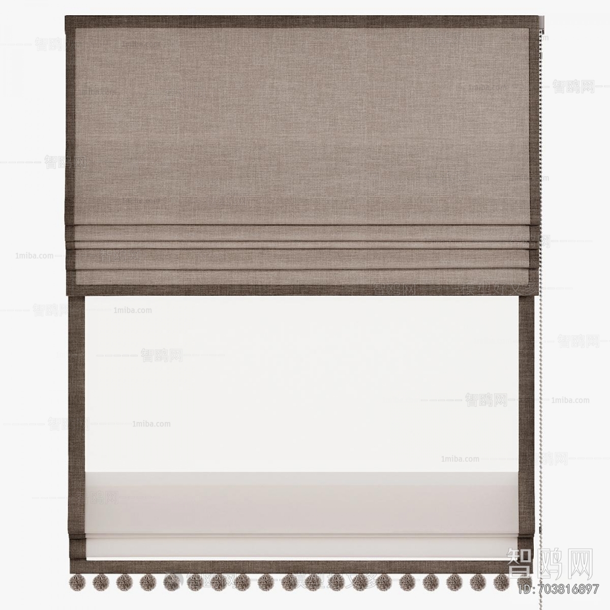 New Chinese Style Roman Curtain