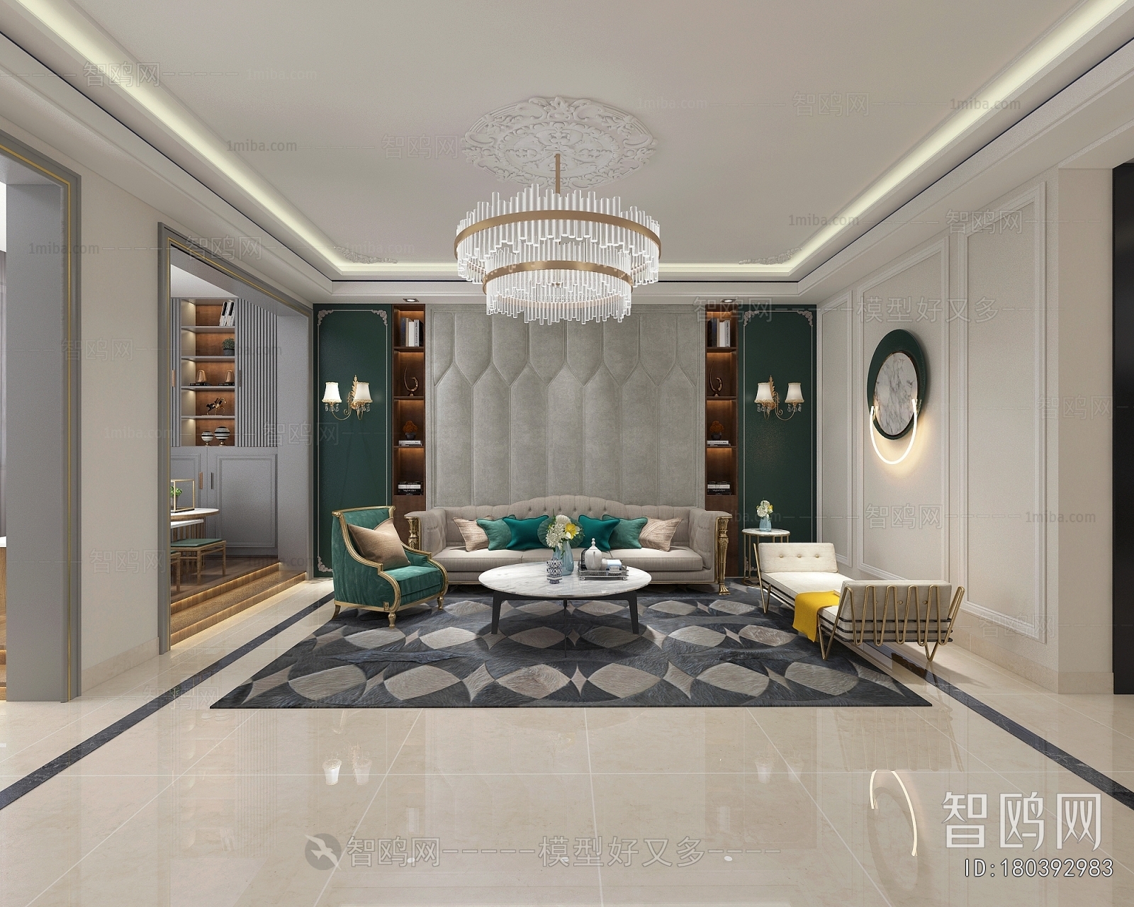 Simple European Style A Living Room