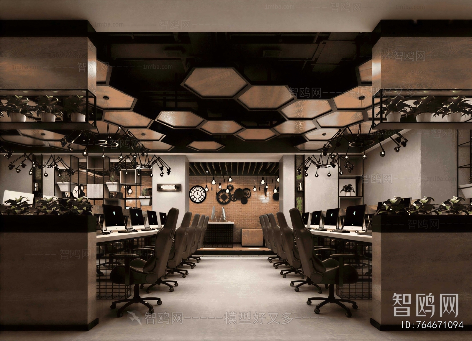 Industrial Style Internet Cafe