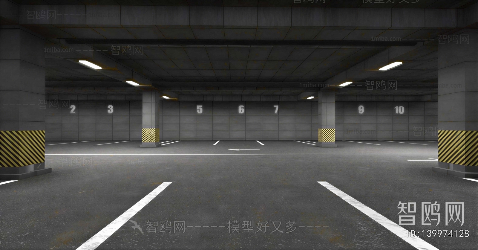 Modern Underground Parking Lot