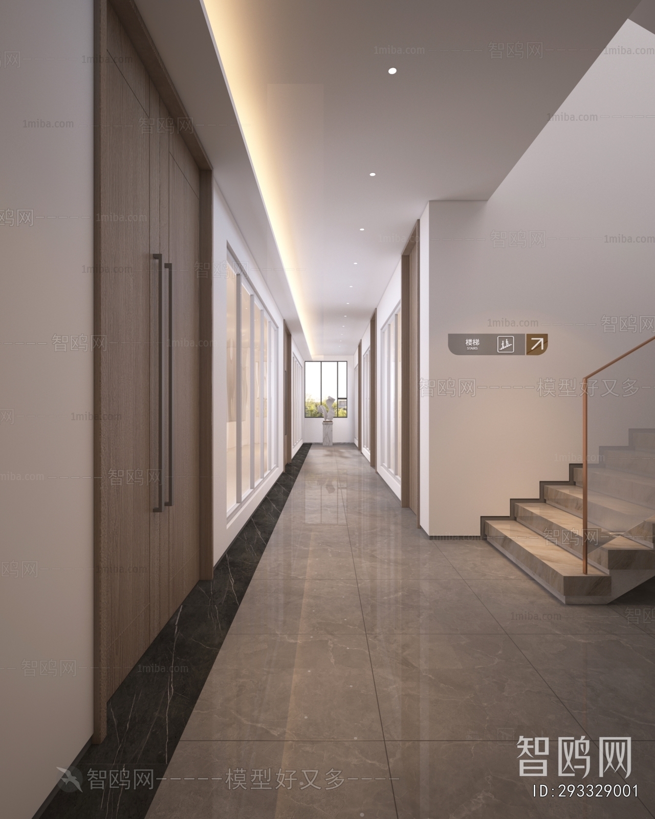 New Chinese Style Office Aisle