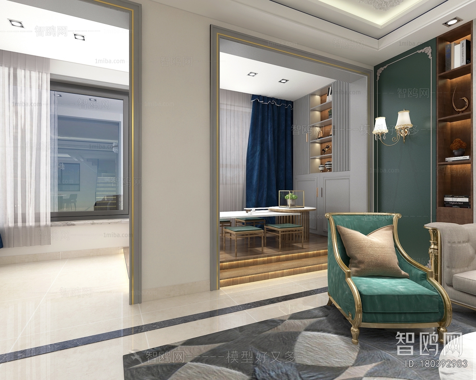 Simple European Style A Living Room