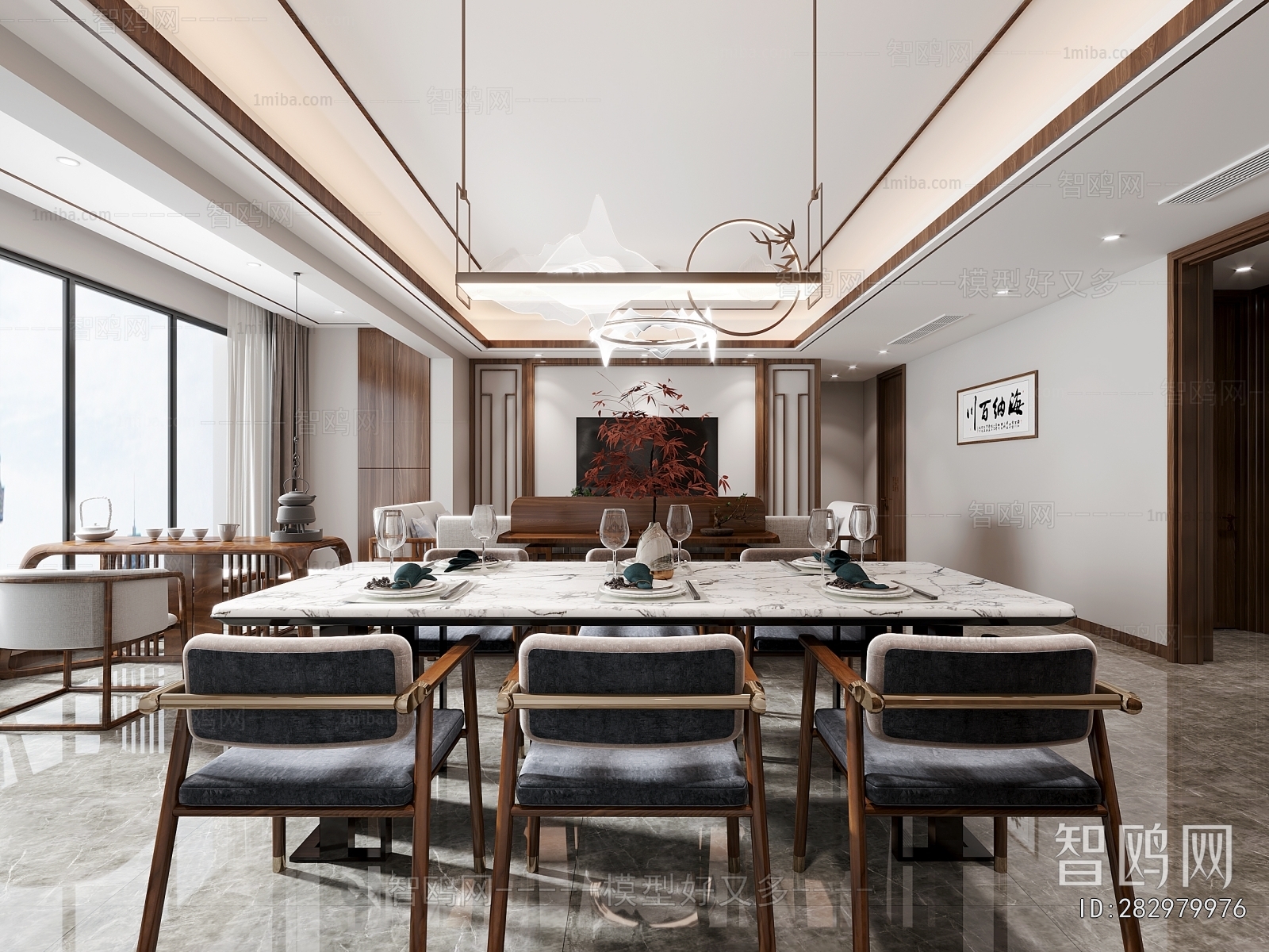 New Chinese Style A Living Room