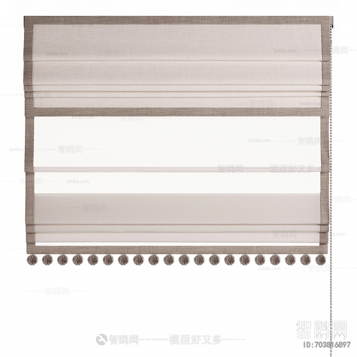 New Chinese Style Roman Curtain