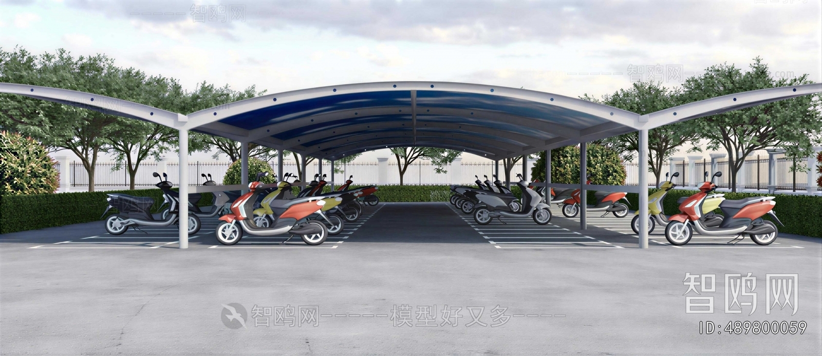 Modern Outdoor Parking Lot