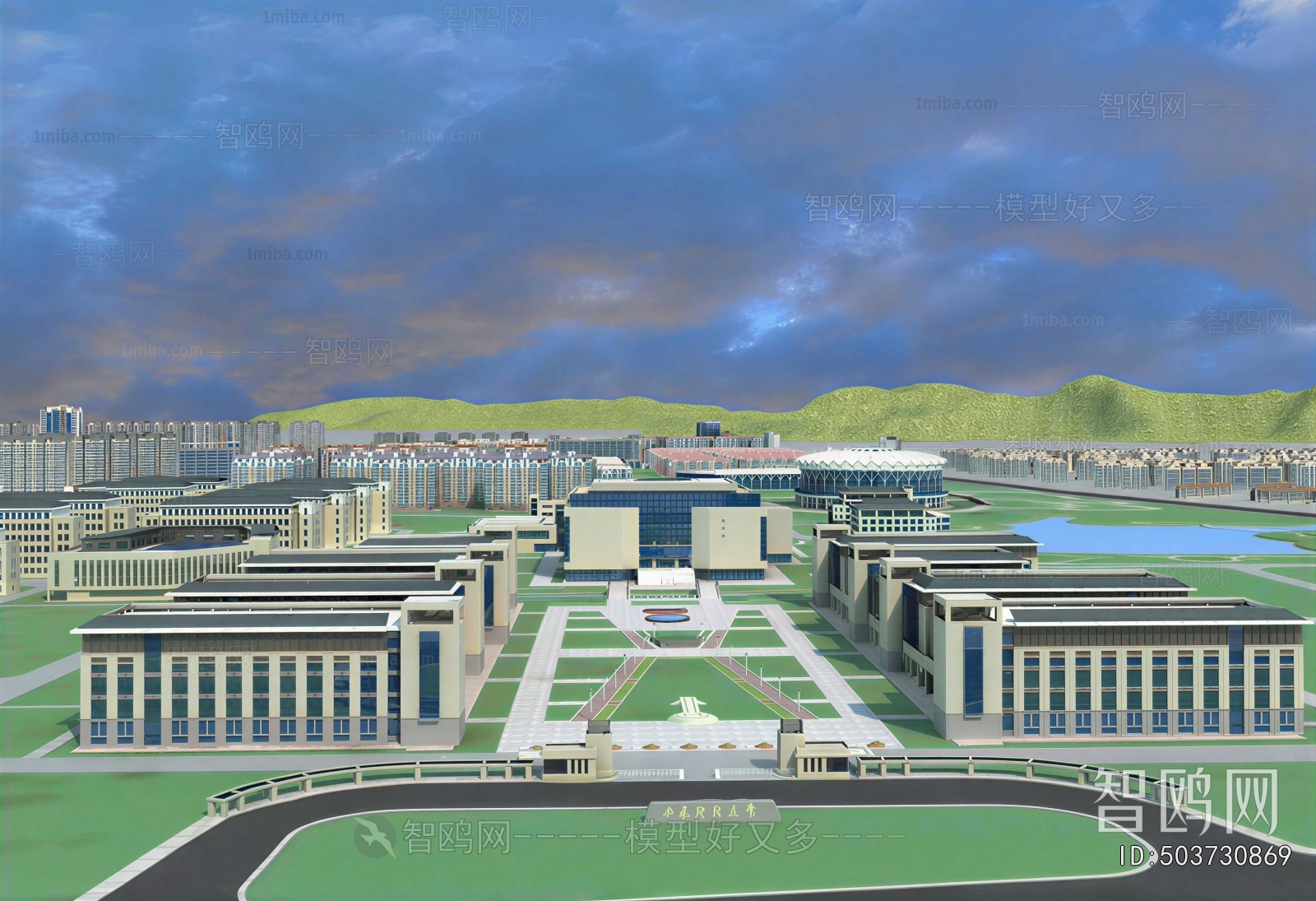 Modern Architectural Bird's-eye View Planning