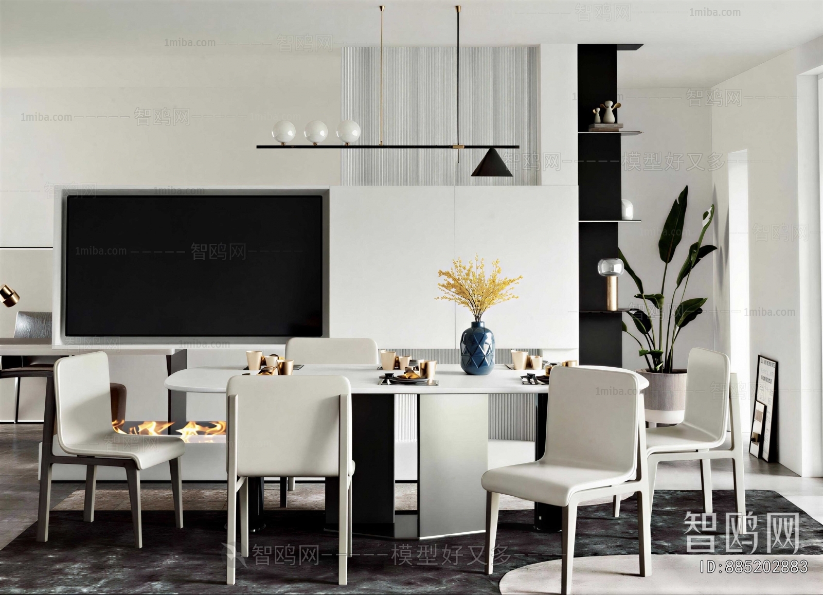 Wabi-sabi Style Dining Room