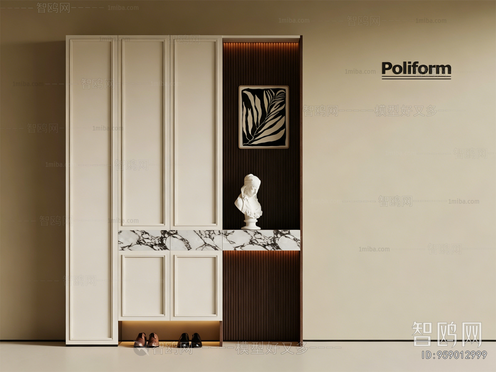 French Style Shoe Cabinet