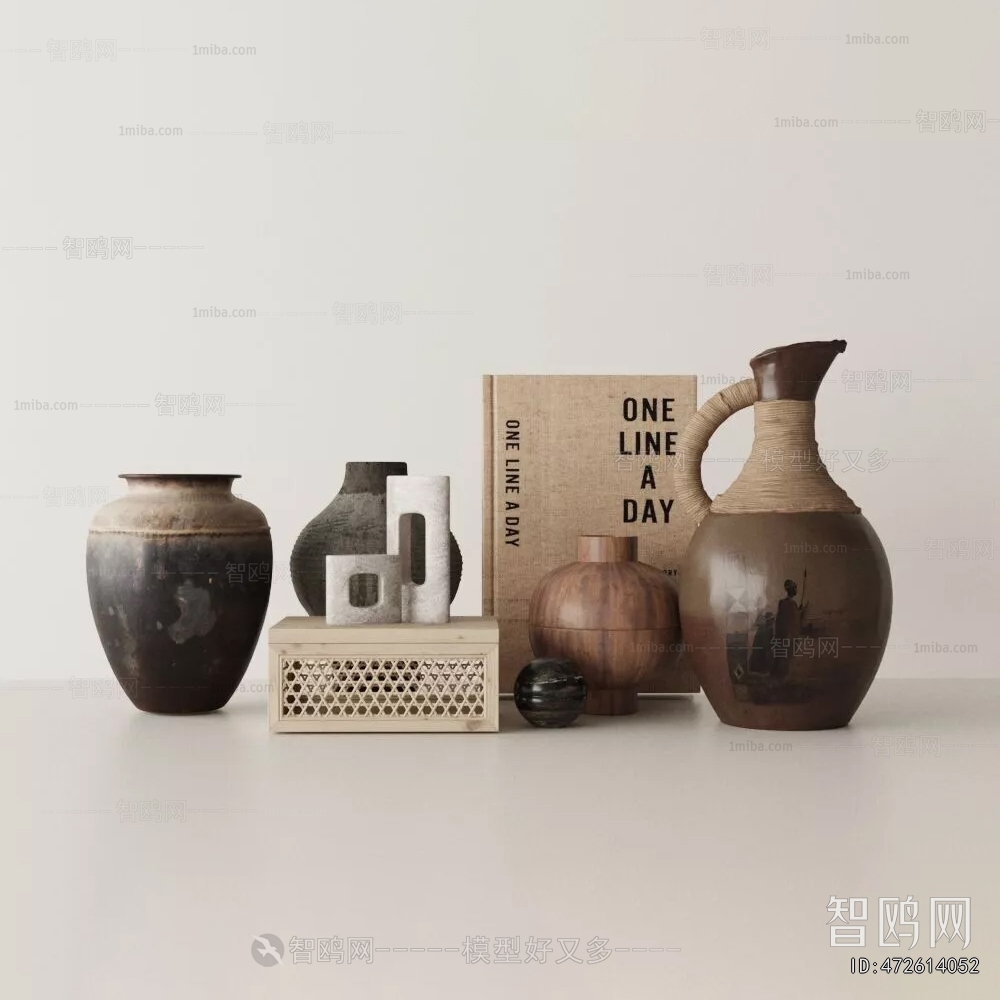 Wabi-sabi Style Clay Pot