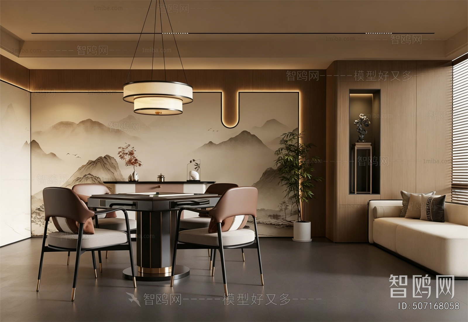 New Chinese Style Chess And Card Room