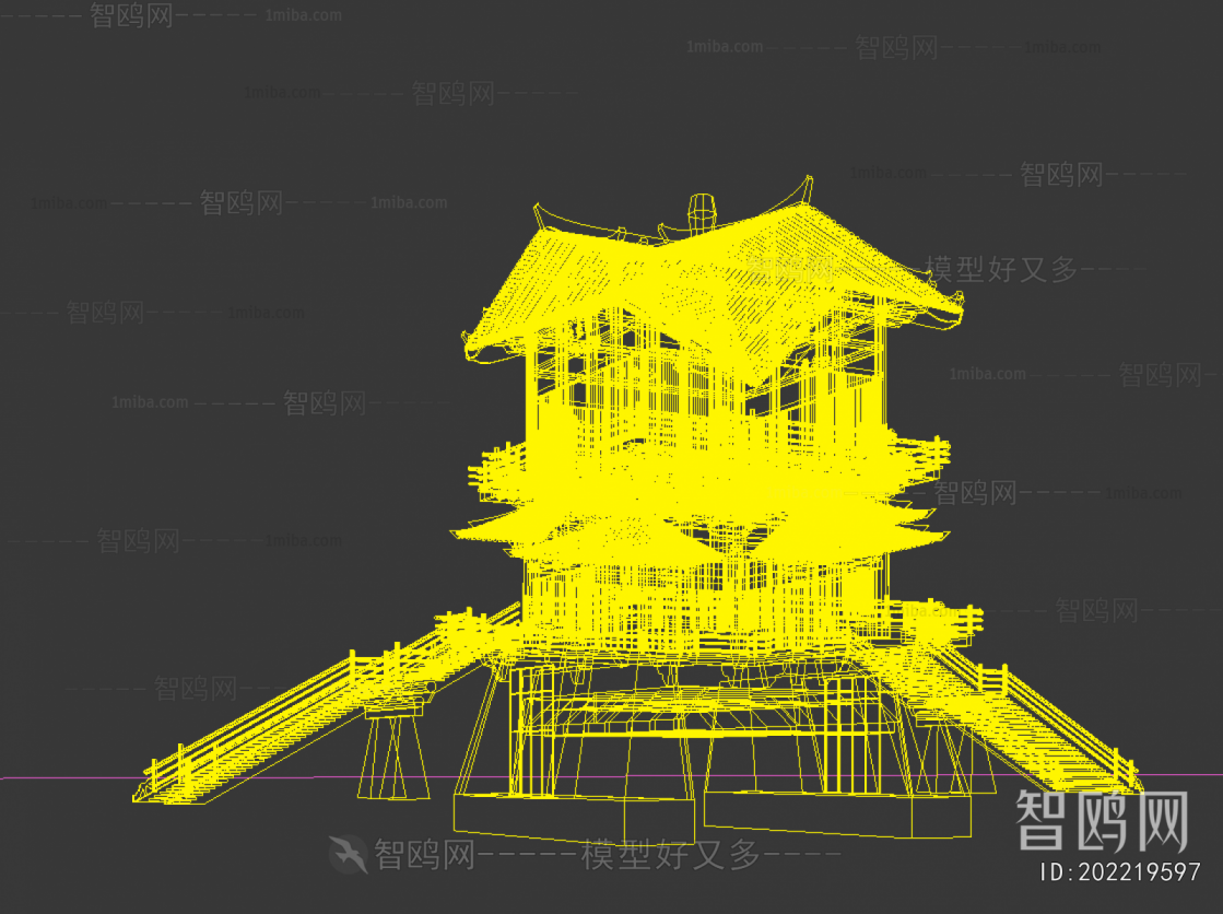 New Chinese Style Ancient Architectural Buildings