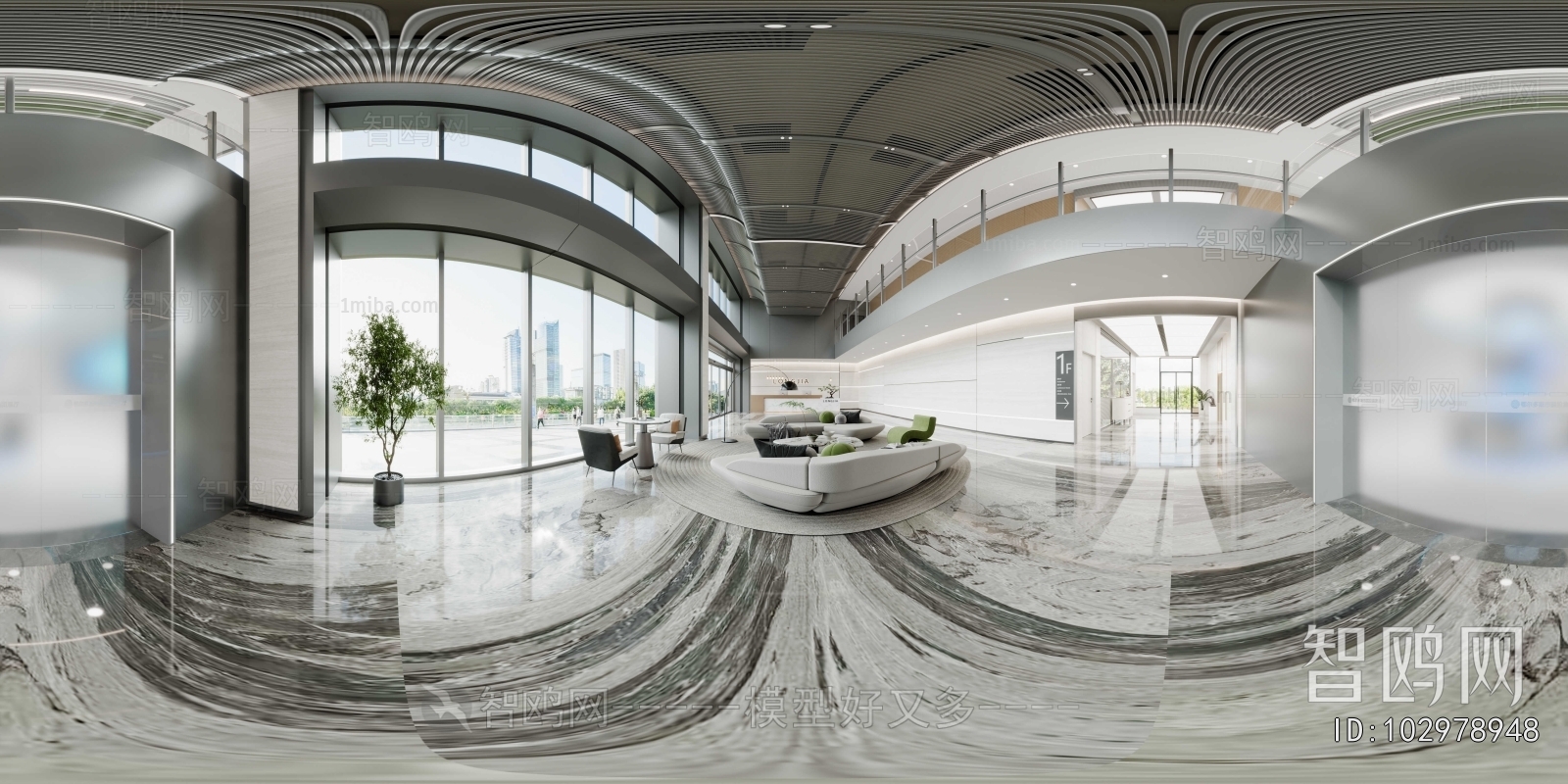 Modern Office Reception Desk