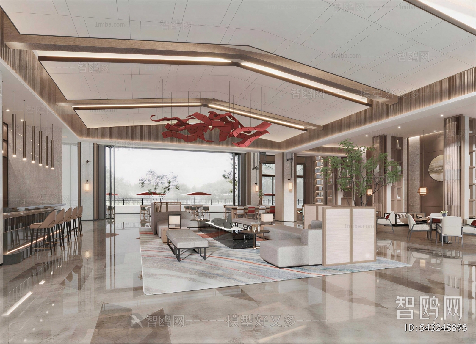 New Chinese Style Lobby Hall