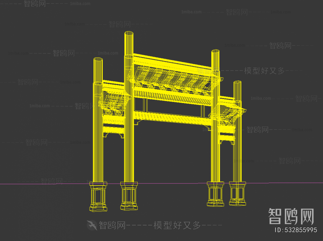 Chinese Style Decorated Archway