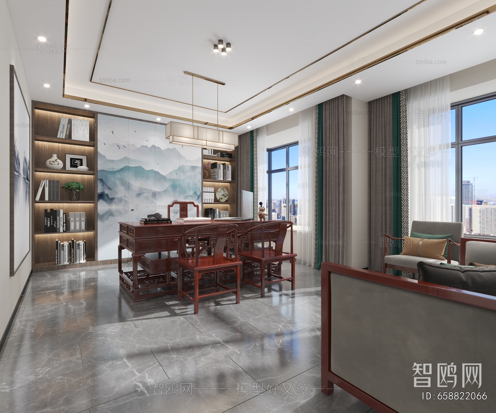 New Chinese Style Manager's Office
