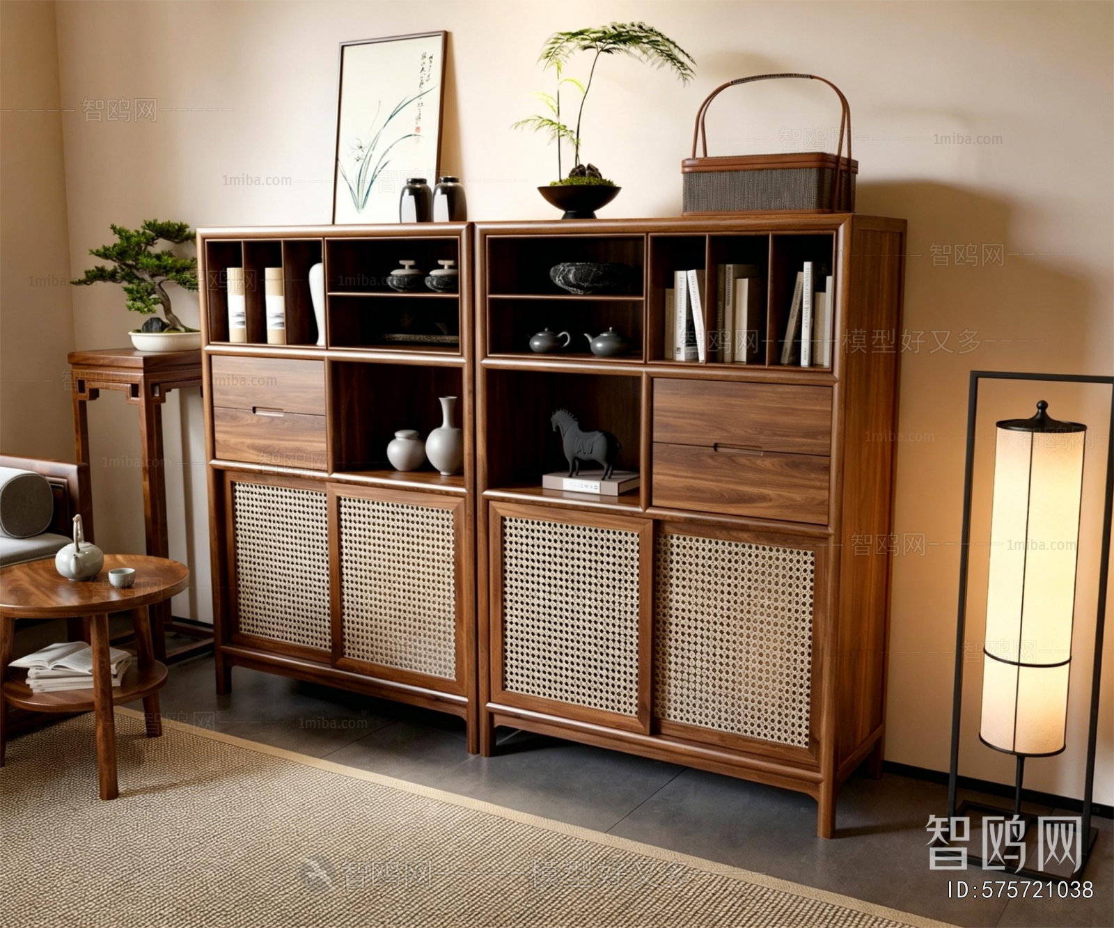 New Chinese Style Side Cabinet