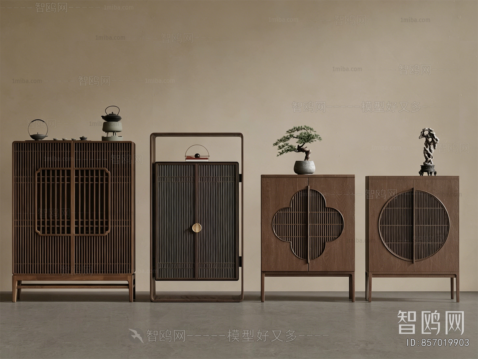 New Chinese Style Side Cabinet