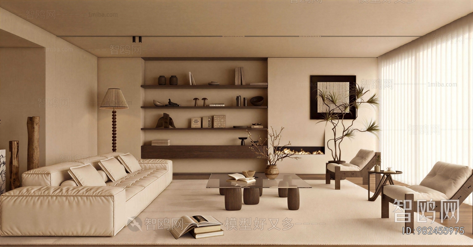 Wabi-sabi Style A Living Room