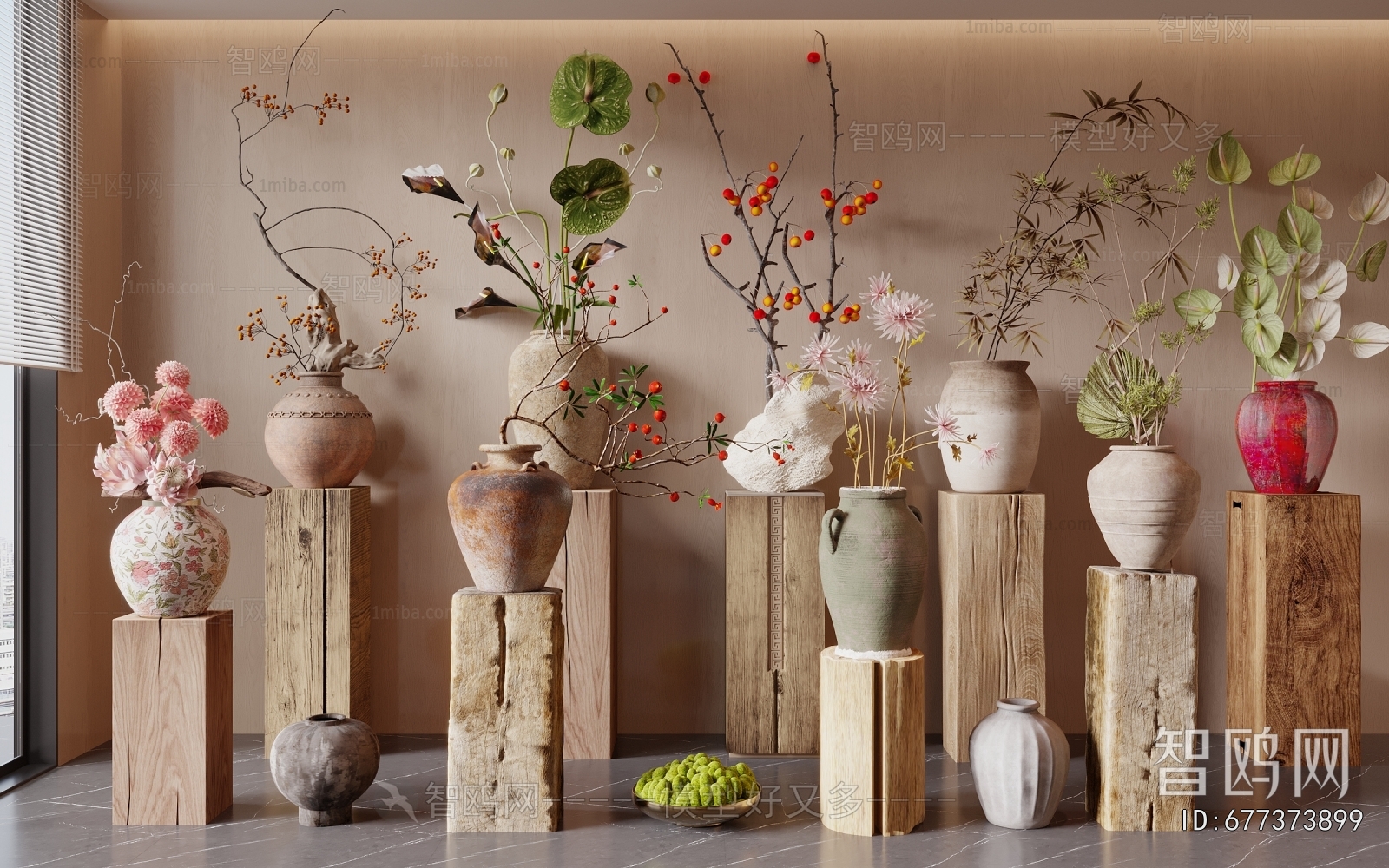 Wabi-sabi Style Flower Arrangement