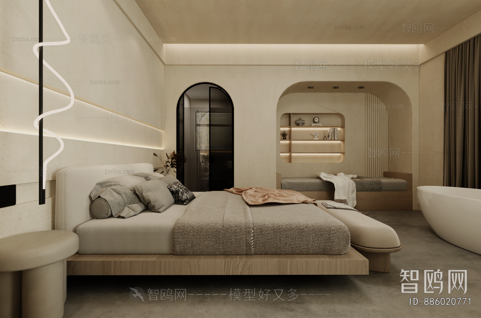 Wabi-sabi Style Bedroom
