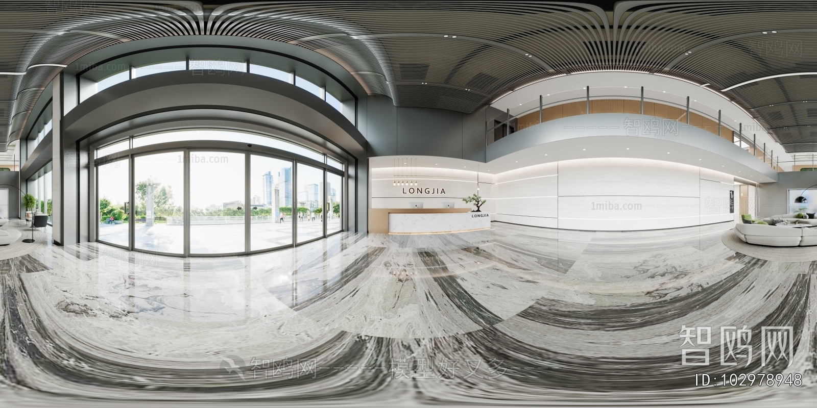 Modern Office Reception Desk