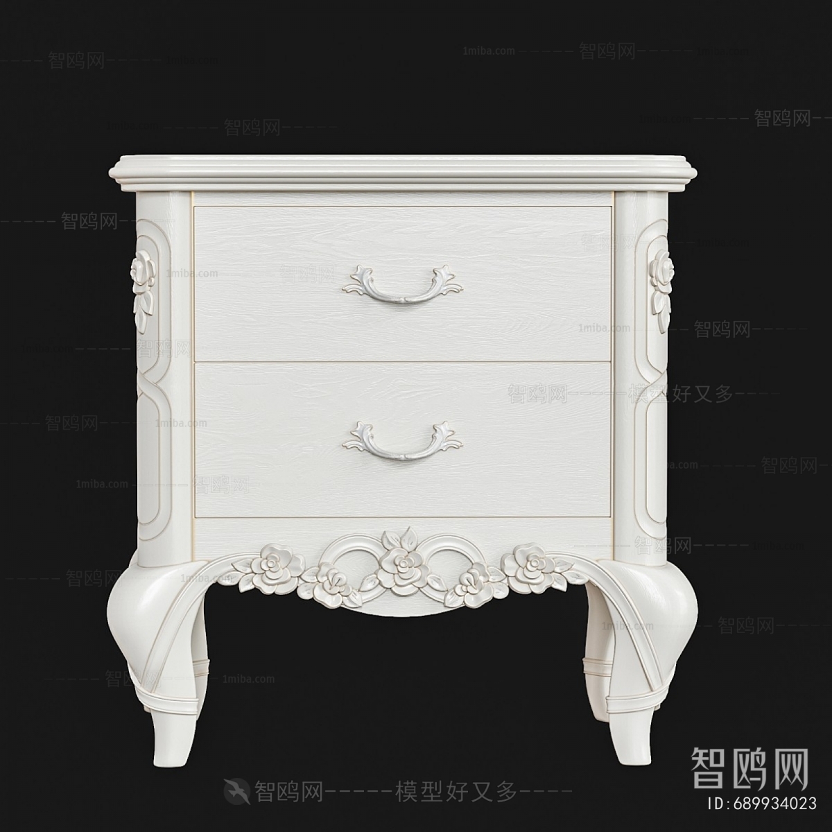 French Style Bedside Cupboard