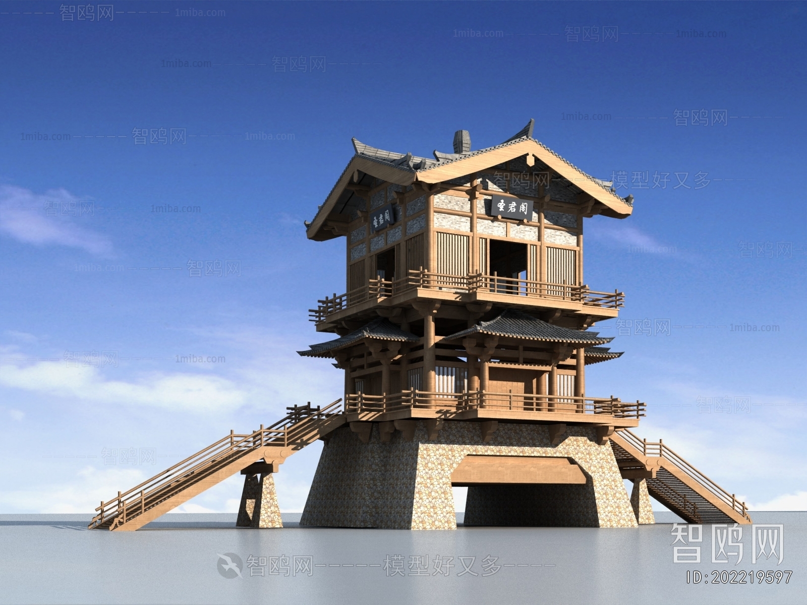 New Chinese Style Ancient Architectural Buildings