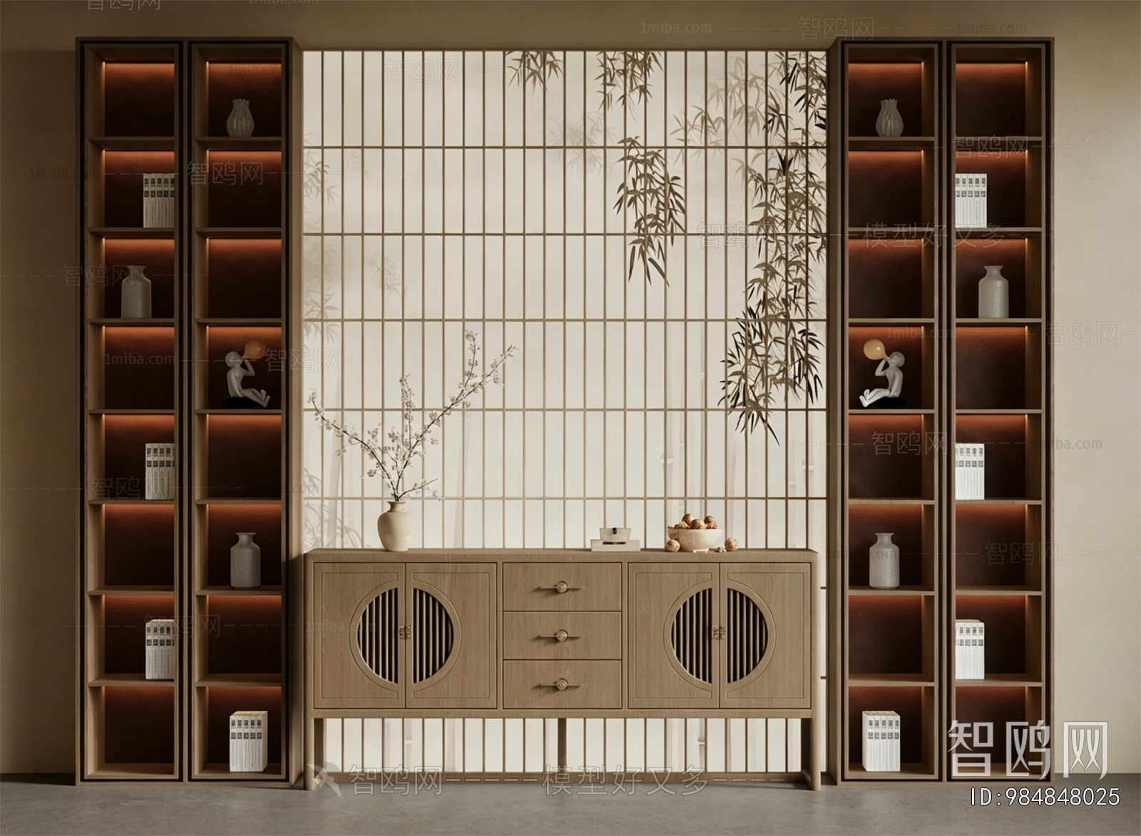 New Chinese Style Bookcase