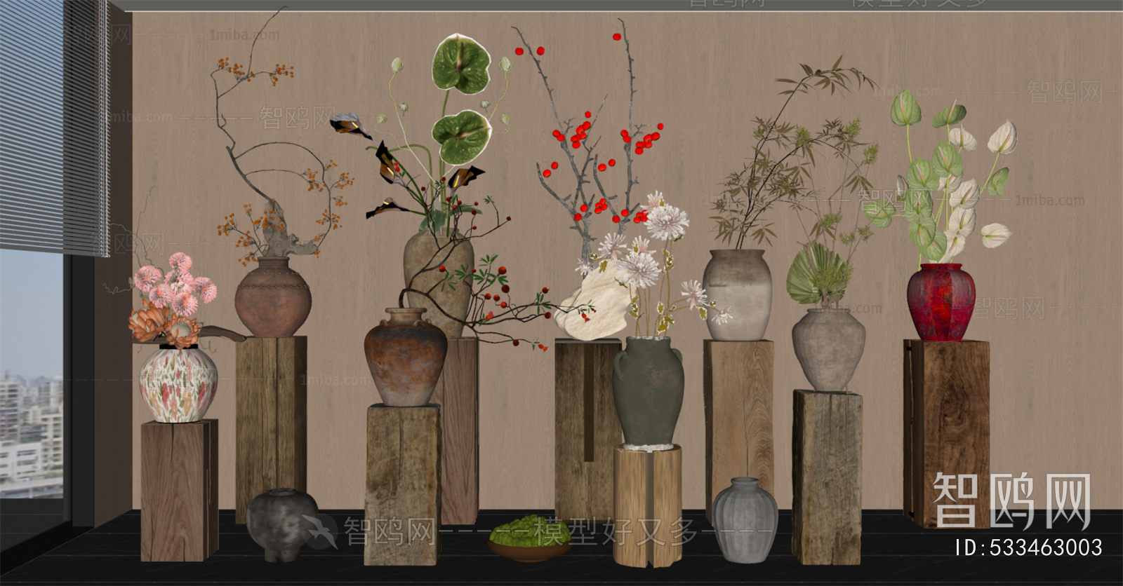 Wabi-sabi Style Flower Arrangement